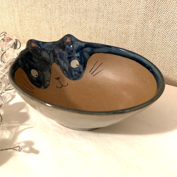 Kotobuki NEW Ceramic Bowl " Tuxie" The Cat Blue - Picture 6 of 9